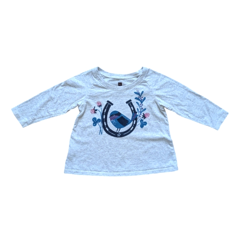 Tea Collection Lucky Bird Long Sleeve Shirt - Size 12-18M